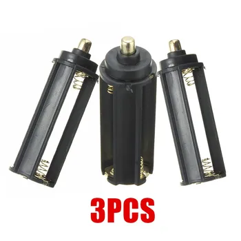 3Pcs 65x21mm батерия притежателя случай багажник кутия фенерче факел аксесоари за AAA + 18650 скоба батерия контейнер открит инструмент