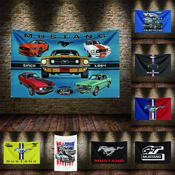 3x5 фута Mustangs флаг полиестер печатни автомобили банер знамена за гараж декор