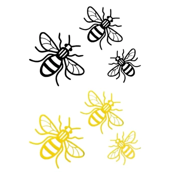 3бр Пчели акрилни стикери за стена самозалепващи се DIY огледални стикери за стена Ремовабе