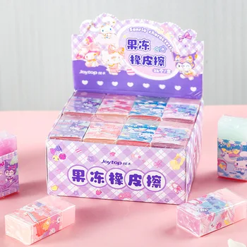 4/24pcs Sanrio Erasers Аниме Kuromi Hello Kitty Kids Студентски канцеларски материали Гума Писане Рисунка Erasers Училищни пособия на едро