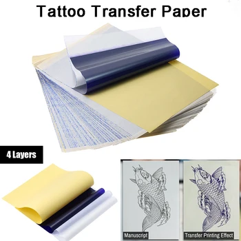4Layers татуировка трансфер хартия татуировка доставки въглеродна термотрансферна хартия татуировка шаблон копиране хартия проследяване хартия аксесоар