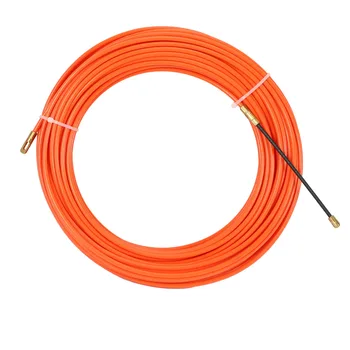 4Mm 20 метра оранжево направляващо устройство Найлонов електрически кабел Push Pullers Duct Snake Rodder Fish Tape Wire