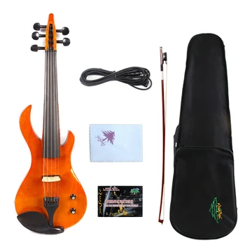 5 Струнна китарна глава Електрическа цигулка Нова 4/4 китарна форма Масивна дървесина Мощна звукова гриза EV20-23