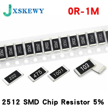 50PCS/LOT 2512 SMD чип резистор 5% 0R-1M R001 R010 R100 R020 1R 10R 100R 1K 10K 100K 1M Ohm
