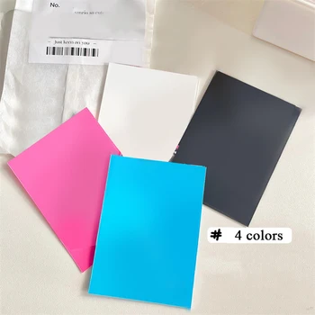  50pcs / пакет карта чанта за съхранение полупрозрачен цвят PVC снимка корица фото карти защитно покритие плоска карта ръкав INS пощенска картичка филм