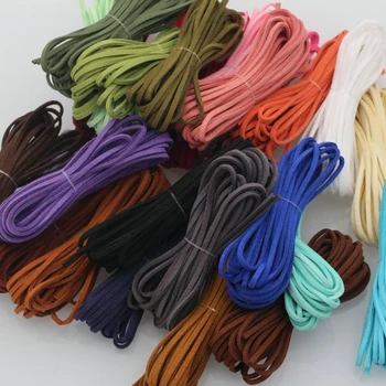 5M дълъг 3Mm изкуствен велур кабел корейски кадифе кожа въже телешка въже DIY огърлица гривна въже въже аксесоари материал