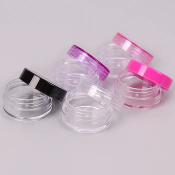 5PCS 3g козметика буркан кутия грим крем за многократна употреба бутилка за съхранение пот контейнер кръг преносим пластмасов прозрачен калъф