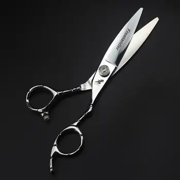 6 инча Крокодилска дръжка Комплект ножици за коса от върба РЯЗАНЕ НОЖИЦИ за DIY у дома нехлъзгащи ножици за подстригване на коса 440c