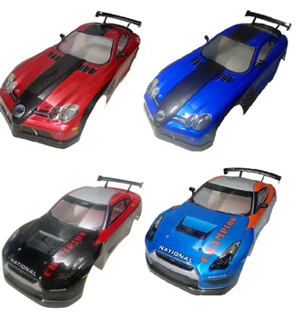 6 стилове PVC боядисана каросерия / опашно крило / Аксесоари за 1/10 R / C състезателни дрифт автомобили HSP 94123 185mm Ширина 255 междуосие