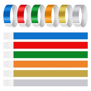 600 бр. Неонови цветни маншети за събития, синтетична хартия водоустойчива лека идентификация на активността Маншети