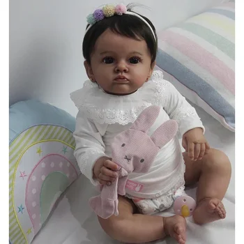 60cm 24inch Lifelike Toddler Popular Lovely Doll Tutti with hand-root hair Soft Cuddle Body High Quality Doll