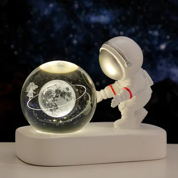 6cm 3D кристална топка планета нощна светлина лазерно гравиран слънчева система глобус астрономия рожден ден подарък начало десктоп пространство декорация