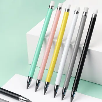 6PC постоянен Цветен молив, олово, устойчив на износване, не е лесен за повреда, сменяем преносим молив, канцеларски материали