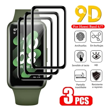 9D извито закалено стъкло за Huawei Band 8 7 6 Pro Smart Watch екран протектор филм за Huawei Band 8 чест лента 6 стъклен филм