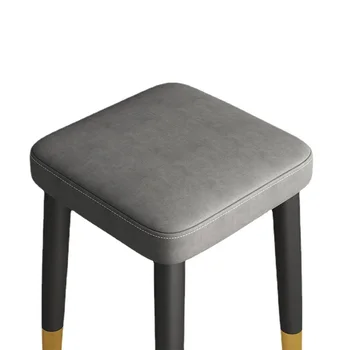 A08Домакински лек луксозен стол може да бъде подреден квадратен стол модерен прост стол за маса творчески стол хол малък sh