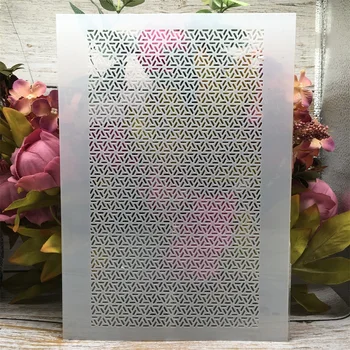 A4 29cm възел геометрия текстура DIY наслояване шаблони стена живопис скрапбук оцветяване щамповане албум декоративен шаблон