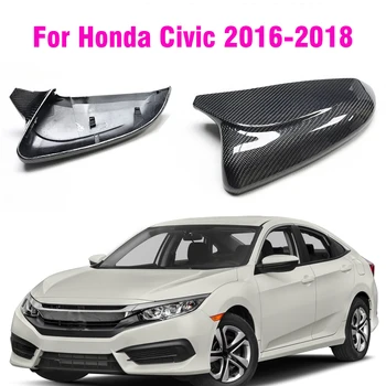 ABS въглеродни влакна стил задно виждане странично огледало капак обратно виждане капачки за обратно виждане за Honda за Civic 10th 2016 2017 2018