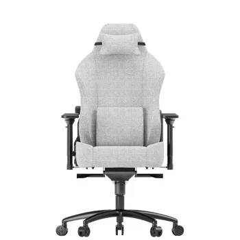 All сив плат висок клас E-геймърски стол с облегалка за глава и лумбална подкрепа офис стол Iron Base тежък товар E-спорт стол