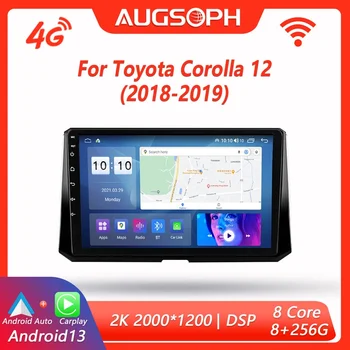 Android 13 Автомобилно радио за Toyota Corolla 12 2018-2019,10inch мултимедиен плейър с 4G WiFi Carplay & 2Din