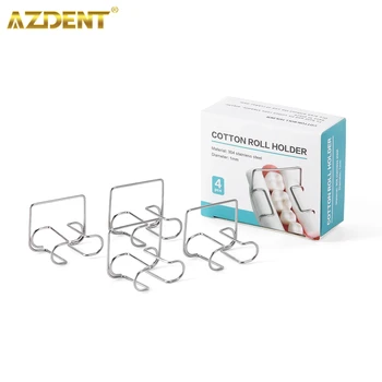 AZDENT 4PCS/Box Стоматологичен ортодонтски клип Памучен държач за ролка Автоклавируем лабораторен материал от неръждаема стомана Инструменти Диаметър 1mm