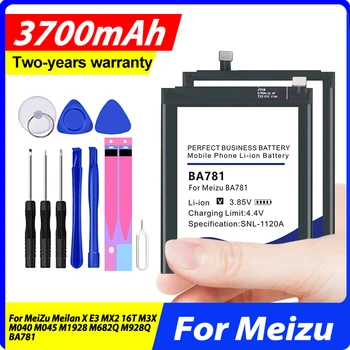 BA781 BA928 BT62 BA851 B022 Резервна батерия за MeiZu Meilan X E3 MX2 16T M3X M682Q M928Q M040 M045 M1928 + комплект инструмент