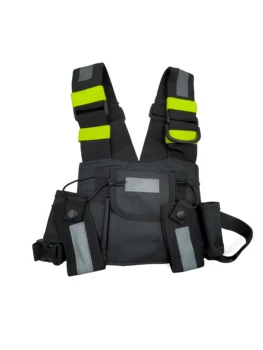 Baofeng Green Tactical Harness Front Pack чанта случай торбичка Кобур за носене за Kenwood Motorola TYT Walkie Talkie Vest rig Chest bag