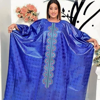Bazin Riche рокли от Сенегал Най-високо качество оригинални Bazin Riche дълги рокли за африканско ежедневно парти голям размер Дашики роба