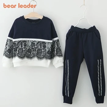 Bear Leader Комплекти дрехи за момичета 2023 Дрехи за момичета Тениска с дълъг ръкав + панталони 2Pcs за детски комплекти дрехи Детски дрехи