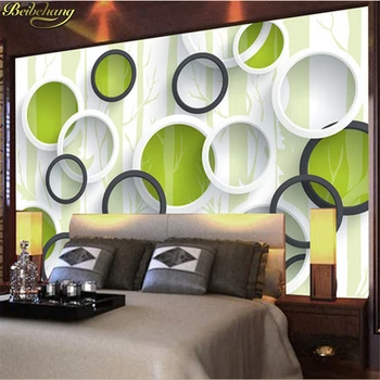 beibehang 3D TV фон на голям нетъкан стенопис хол диван модерен горски кръг papel de parede тапет за стени