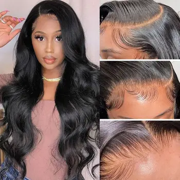 Body Wave Lace Front Wigs Human Hair 13x4 HD Lace Frontal Wig 180% Density Glueless Pre Plucked With Baby Hair Virgin Hair Wigs