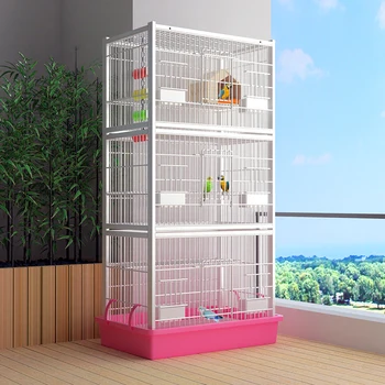 Budgie Outdoor Bird Cages Breeding Large Pigeon Parrot Stand Bird Cages Canary Quail Cage Pour Oiseaux Pet Products YY50BC