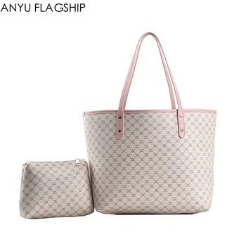 Burminsa реколта печат големи пазарски чанти за жени 2024 тенденция дизайнер голям купувач рамо чанта PU кожа дамски чанти