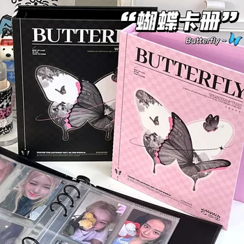 Butterfly A5 Държач за фотокарти Kpop Idol Binders Фотоалбуми Събиране на книга Албум за снимки Kawaii училище канцеларски материали