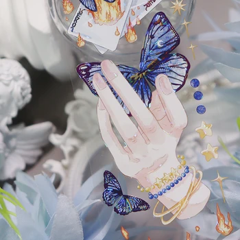Butterfly цветни карти ръце лъскава PET лента