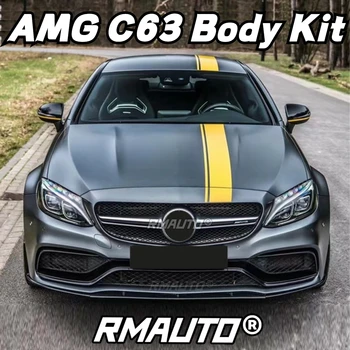 C63 AMG предна броня Lip Edition 1 стил сплитер спойлер дифузьор тялото комплект за Mercedes Benz C63 AMG 2014-2023 аксесоари за кола