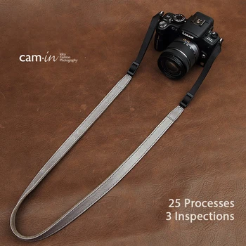 cam-in CS183 2250-2259 Универсална камера Cowskin каишка врата рамо телешка обща регулируема кожа колан 82 ~ 104 см дължина