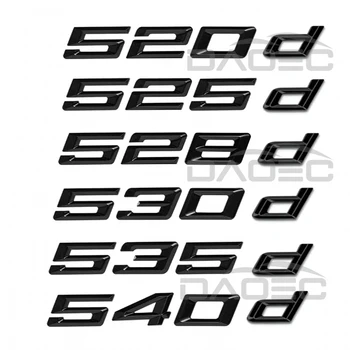 Car ABS багажник писма лого значка емблема стикер за BMW Серия 520d 525d 528d 530d 535d 540d E39 E60 E61 F07 F10 F11 G30 G31