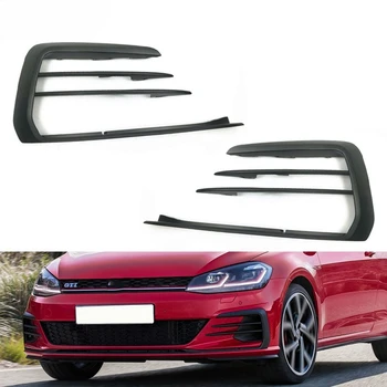 Car Front Bumper Капак на рамката на фара за мъгла За VW Golf 7.5 GTI 2018 2019 2020 Предна рамка за фар за мъглаРаботеща светлина Рамка за фарове за мъгла