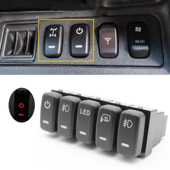 Car LED мощност огледало за обратно виждане отопление преден фар за мъгла превключвател с тел за Mitsubishi Outlander Pajero V73 V93 V97 Lancer EX