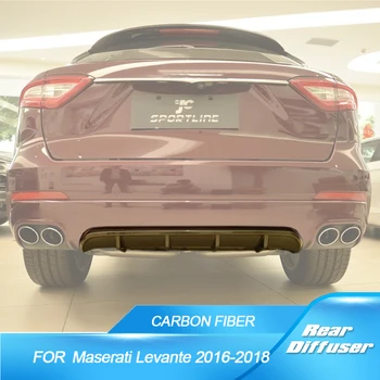 Carbon Fiber задна броня изпускателна дифузьор устна за Maserati Levante S Sport Base Sport Utility 4 врати 16-18 Carbon Firber / FRP