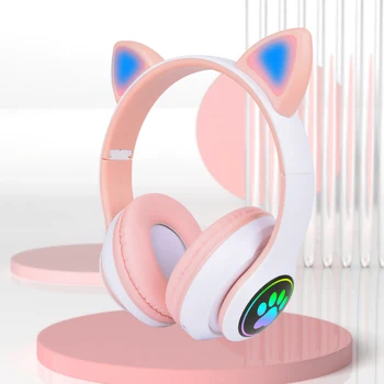 Cat слушалки Bluetooth слушалки музикални слушалки стерео слушалки регулируем размер сгъваеми слушалки удобни за използване