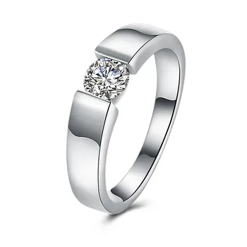 Charm 925 стерлинги сребърни пръстени за жени блестящ кристал размер 7/8/9 мода парти подаръци годежни сватбени бижута
