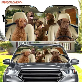Chesapeake Bay Retriever Car Sunshade, Декорация на кучешка кола, Предно стъкло за кучета, Подарък за любителите на кучета, Чадър за куче, Подарък за мама, Подарък