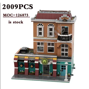 Classic MOC-126873 Брезова боулинг зала - подходяща за 10270 книжарница алтернатива изграждане 2009 парчета сграда блок играчки DIY подарък