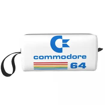 Cool Commodore 64 C64 Sid Amiga Ретро 8 битов грим чанта Жени пътуване козметичен организатор мода маниак маниак съхранение тоалетни чанти