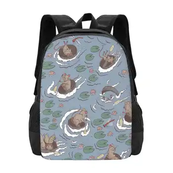 Coracle раса-мишки в лилии модел дизайн чанта училище чанти мишки мишка водни лилии приказна фантазия лодки Coracle Нарния