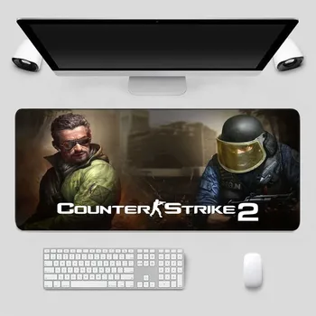 Counter Strike 2 Csgo Mousepad Cartoon Lockedge Голям геймърски подложка за мишка Компютърен геймър клавиатура мишка мат бюро подложка за мишка за компютър