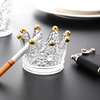 Crown Пепелник Creative Home Glass Пепелник High Beauty Европейски свещник кристален пепелник