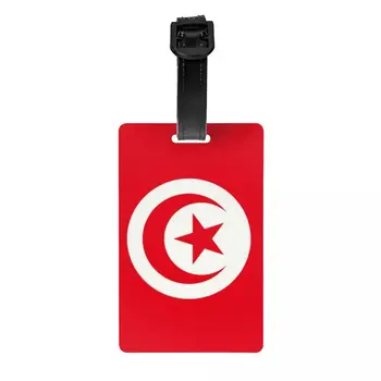 Custom Tunisia Flag Багаж Tag Защита на поверителността Етикети за багаж Етикети за пътни чанти Куфар