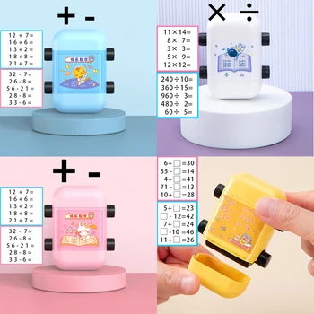 Digital Stamp Within 100 Teaching Stamp 2 in 1Fill In The Blank Roller Reusable Math Roller Stamp Design Math Practice